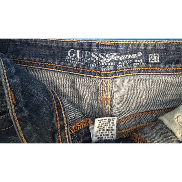 Guess Jeans Womens Low Rise Denim Shorts Blue Stretch Size 27 45909 - Picture 3 of 6